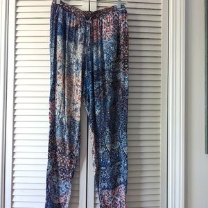 BCBG blue-multi pants (s)